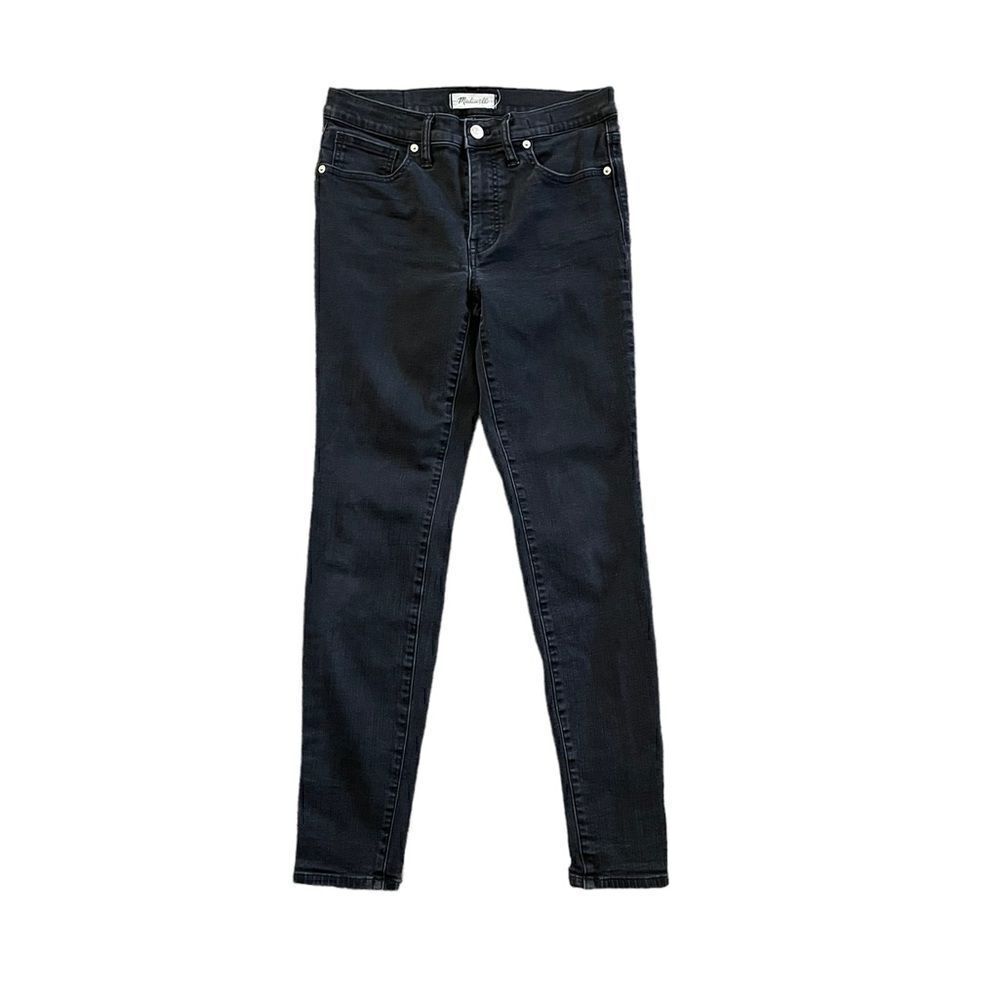 MADEWELL 9" High Rise Skinny Jeans Black Size 28